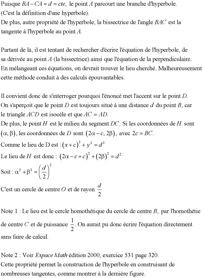 point de rencontre des bissectrices